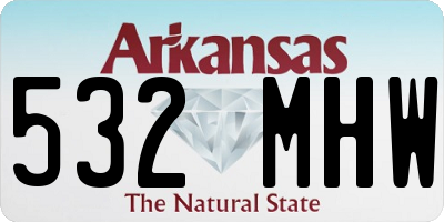 AR license plate 532MHW