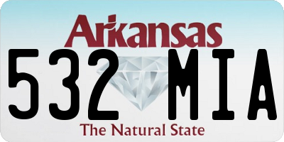AR license plate 532MIA