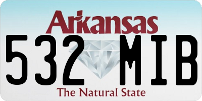 AR license plate 532MIB