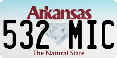 AR license plate 532MIC