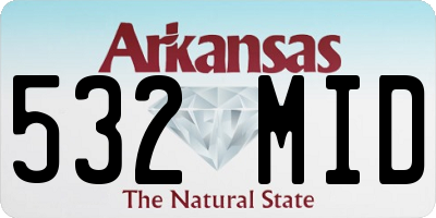 AR license plate 532MID