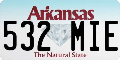 AR license plate 532MIE