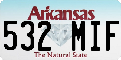 AR license plate 532MIF