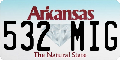 AR license plate 532MIG