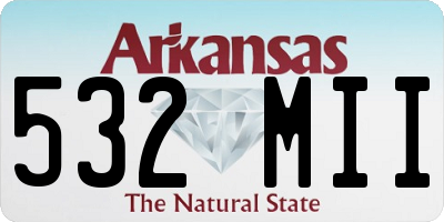 AR license plate 532MII