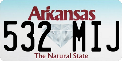 AR license plate 532MIJ