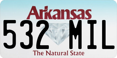 AR license plate 532MIL