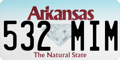 AR license plate 532MIM