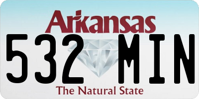 AR license plate 532MIN