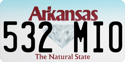 AR license plate 532MIO