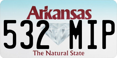 AR license plate 532MIP