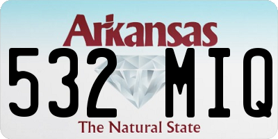 AR license plate 532MIQ