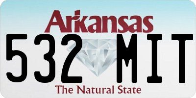 AR license plate 532MIT