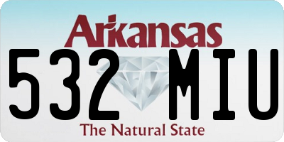 AR license plate 532MIU
