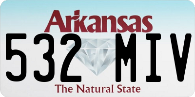 AR license plate 532MIV