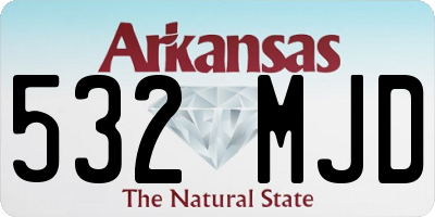 AR license plate 532MJD