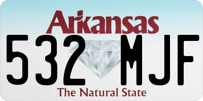 AR license plate 532MJF