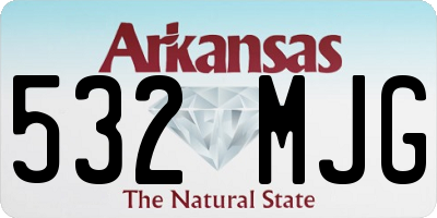 AR license plate 532MJG