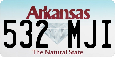 AR license plate 532MJI