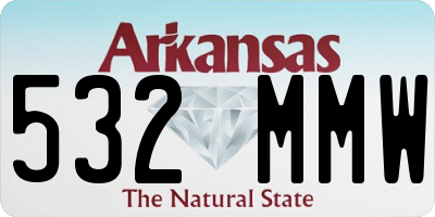 AR license plate 532MMW