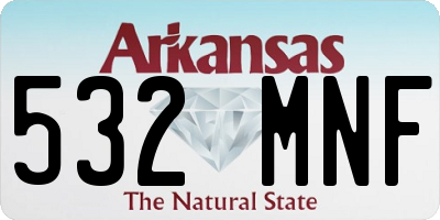 AR license plate 532MNF
