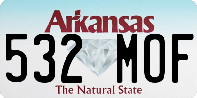 AR license plate 532MOF