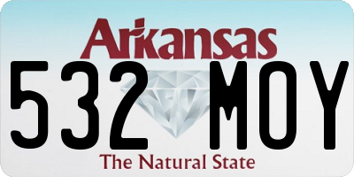 AR license plate 532MOY