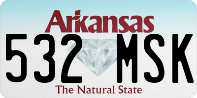 AR license plate 532MSK