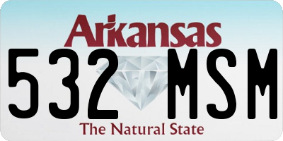 AR license plate 532MSM