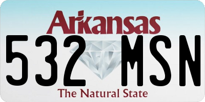 AR license plate 532MSN