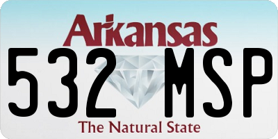 AR license plate 532MSP