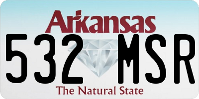 AR license plate 532MSR