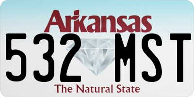 AR license plate 532MST