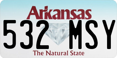 AR license plate 532MSY