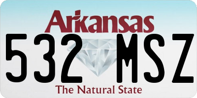 AR license plate 532MSZ