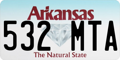 AR license plate 532MTA