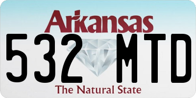 AR license plate 532MTD