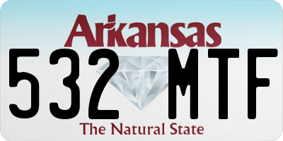 AR license plate 532MTF
