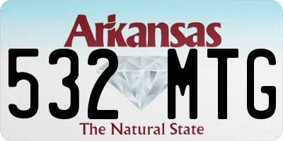 AR license plate 532MTG