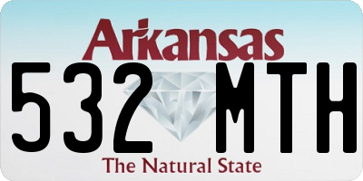 AR license plate 532MTH