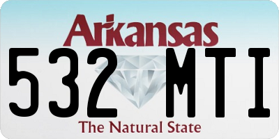 AR license plate 532MTI