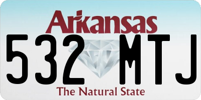 AR license plate 532MTJ