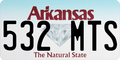 AR license plate 532MTS