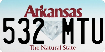 AR license plate 532MTU