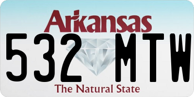 AR license plate 532MTW