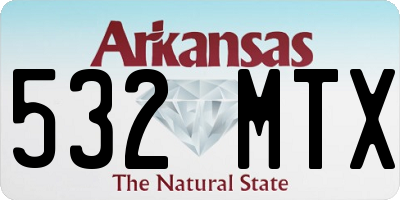 AR license plate 532MTX