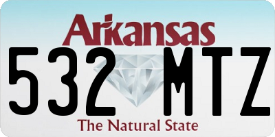 AR license plate 532MTZ