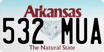 AR license plate 532MUA
