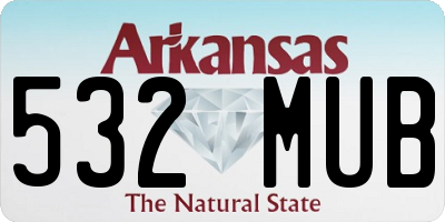 AR license plate 532MUB