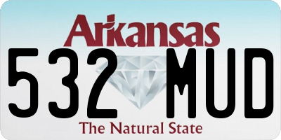AR license plate 532MUD